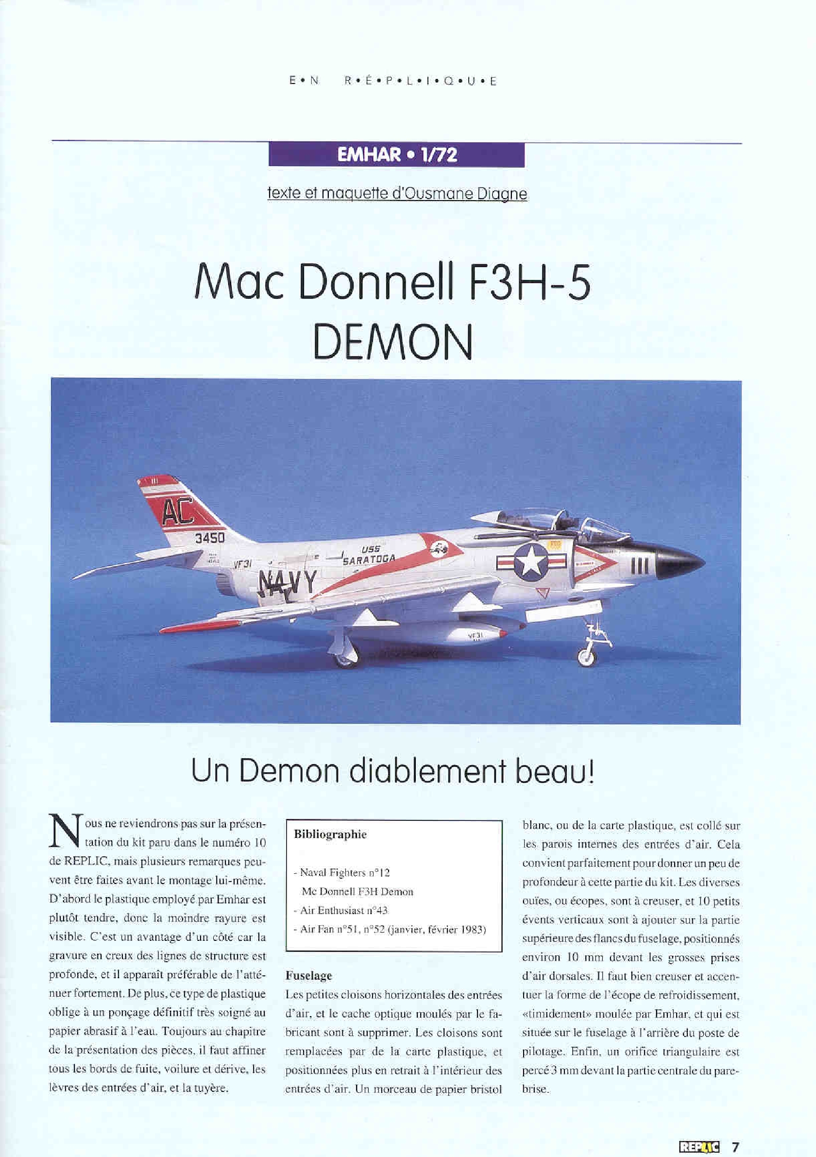 Replic 011 - F3H Demon, B-29, SB2C Helldiver